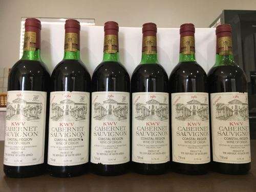 6 Bottles 1984 KWV CABERNET SAUVIGNON